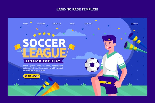 Soccer Landing Page Template – Free Download, Free Stock Photo