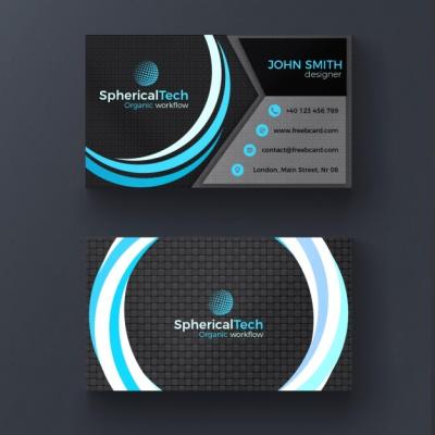 Modern Spherical Business Card – Free Download