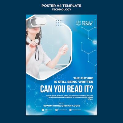 Virtual Reality Glasses Poster Template – Download Free Stock Photo