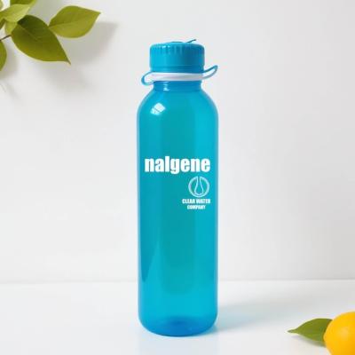 Turquoise Blue Plastic Water Bottle with Blue Mockup – Free to Download