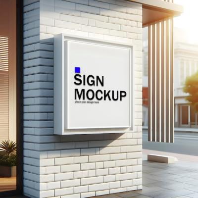 Minimal Shop Sign Mockup – Free Download