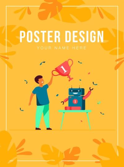 Robot Poster Template for Award Presentation – Free Download