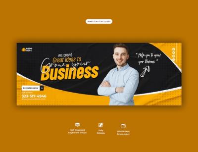 Digital Marketing Agency and Corporate Facebook Cover Template – Free Download