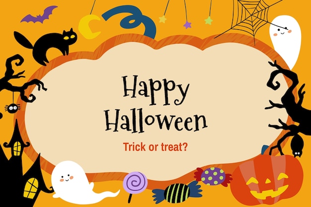 Hand Drawn Halloween Background – Free Download