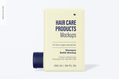 Plastic Shampoo Bottle Mockup Front View | Free Download