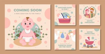 Pregnancy Announcement Instagram Post Template – Free to Download