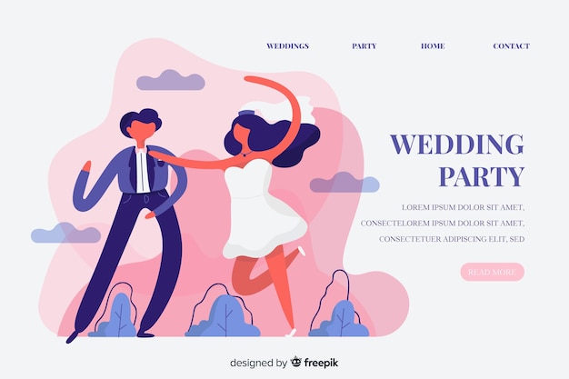 Wedding Party Landing Page Template – Free to Download