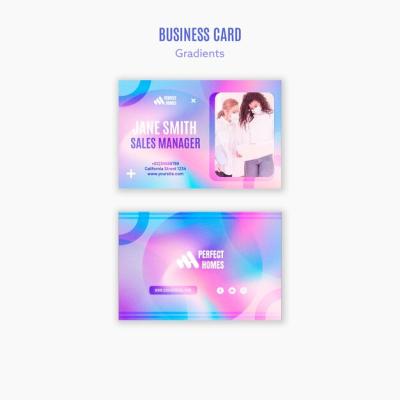 Gradient Shapes Business Card Template – Free Stock Photo, Download Free