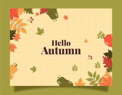 Autumn Season Celebration Flat Photocall Template – Free Download