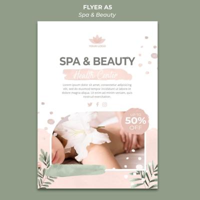 Vertical Spa and Relaxation Flyer Template – Free Download