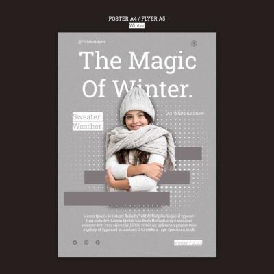 Winter Magic Poster Template – Free to Download