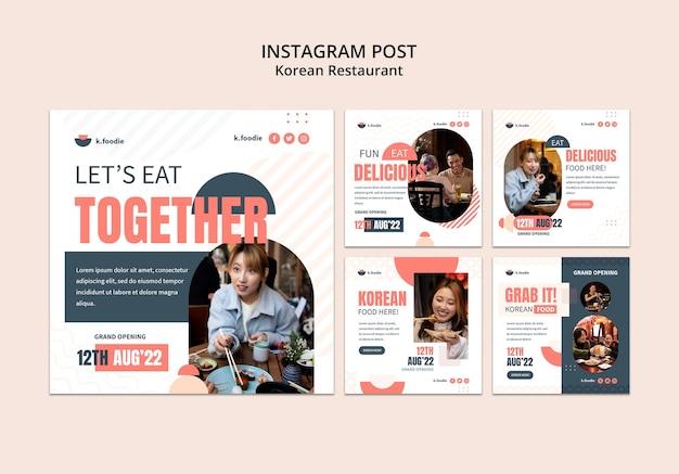 Korean Food Restaurant Instagram Posts – Free Stock Photo, Download for Free