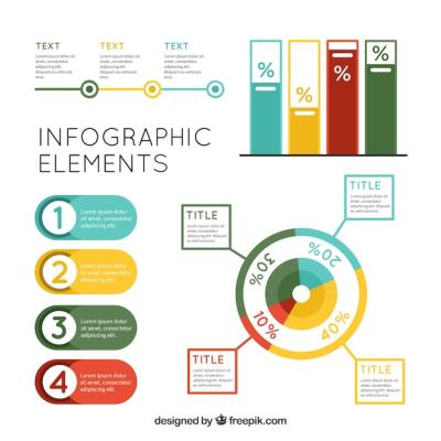 Vibrant Flat Style Infographic Elements Collection – Download Free Stock Photos