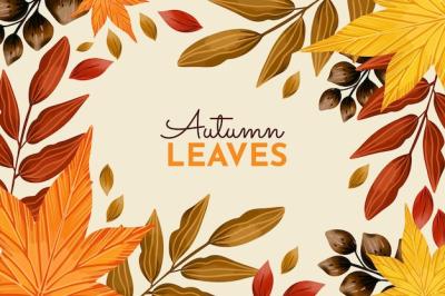 Stunning Watercolor Autumn Leaves Background – Download Free Stock Photo