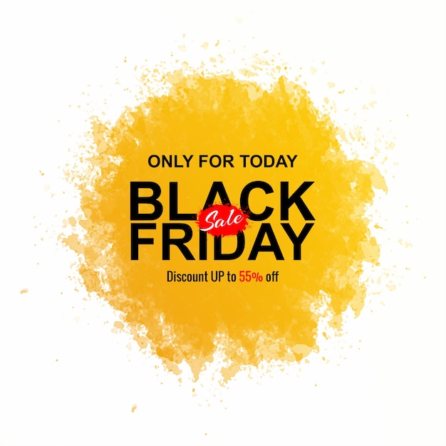 Black Friday Concept with Watercolor Splash – Free Stock Photo Download