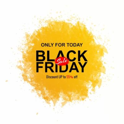 Black Friday Concept with Watercolor Splash – Free Stock Photo Download