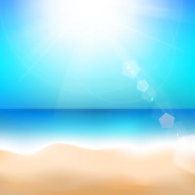 Beautiful Beach and Tropical Sea Vector Templates – Free Download