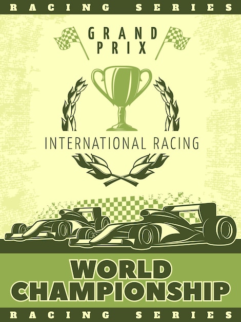 Racing Green Poster Featuring Sport Cars and International Racing World Championship – Free Download