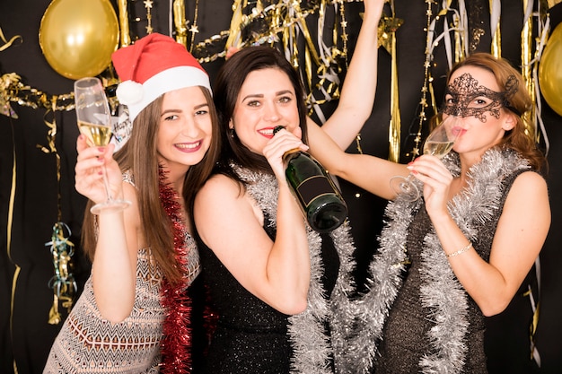 Girls Celebrating New Year 2019 – Free Stock Photo for Download