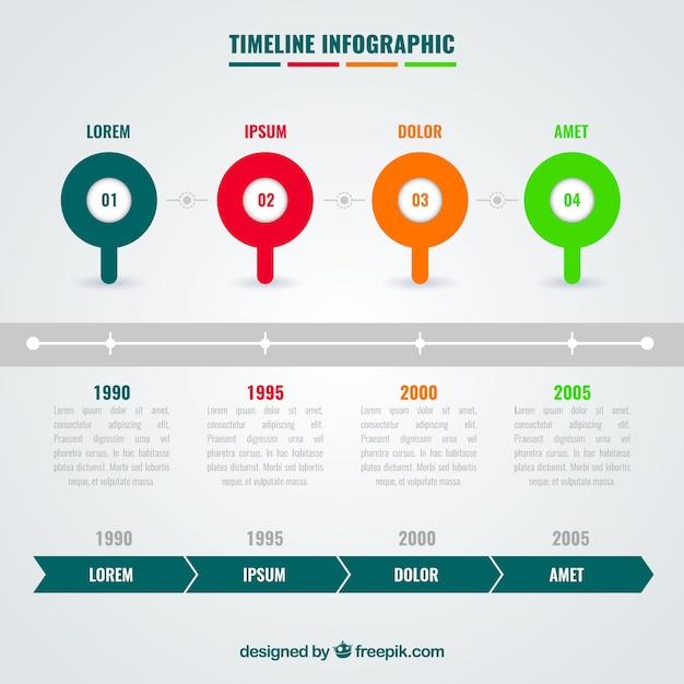 Colorful Circles Infographic Timeline – Free Download