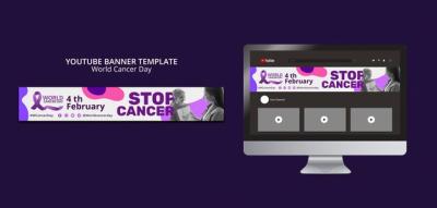 World Cancer Day YouTube Banner Template – Download Free Stock Photo