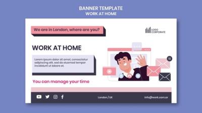 Banner Template for Remote Work – Free Download