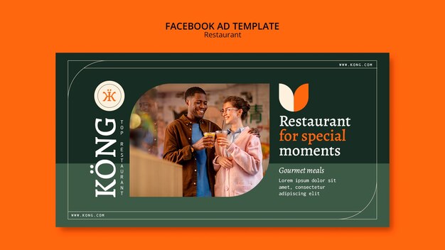 Delicious Food Restaurant Facebook Template – Free Download