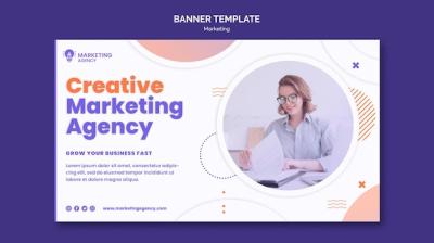 Creative Marketing Banner Template – Free Download