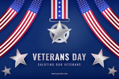 Realistic Background for American Veteran’s Day – Free Download