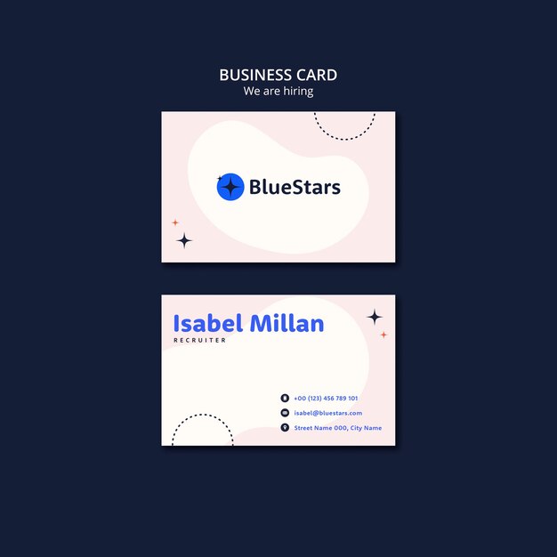 Dynamic Shapes Hiring Concept Business Card – Free Download