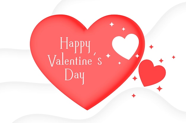 Elegant Valentineâs Day Love Heart Background in Papercut Style – Free Download