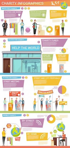 Charity Infographics Flat Layout – Free Download, Download Free Stock Photo