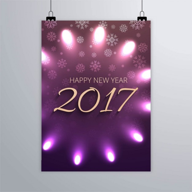 Colorful 2017 Lights Poster – Free to Download