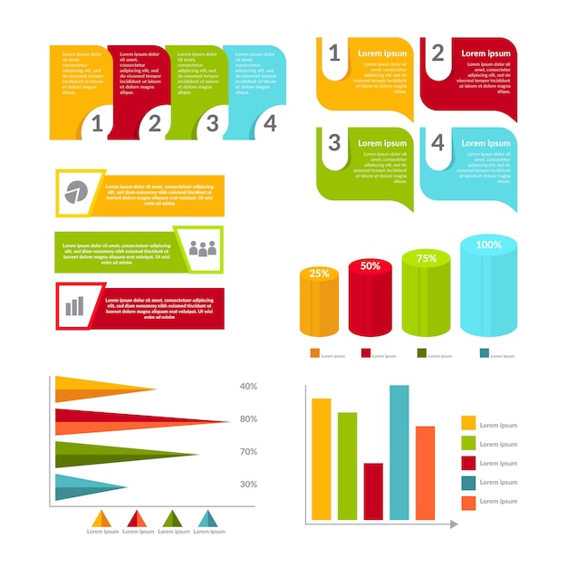 Flat Design Infographic Elements Collection – Free Download