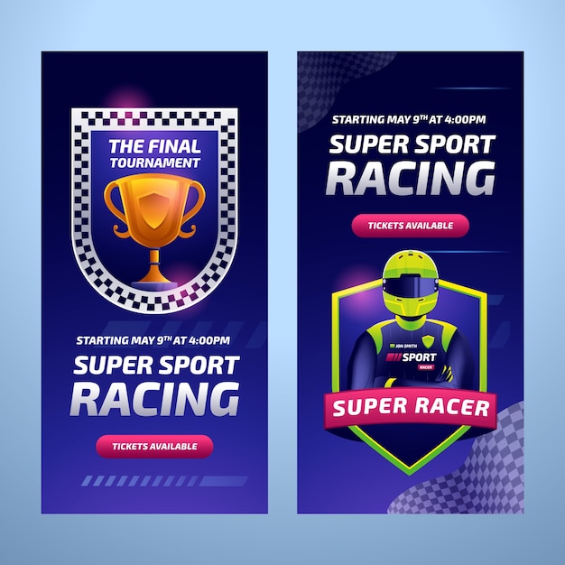 Gradient Racing Template Design – Free Download