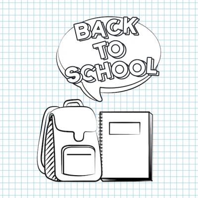 Back to School Illustration: Bag and Book – Free Stock Photo Download