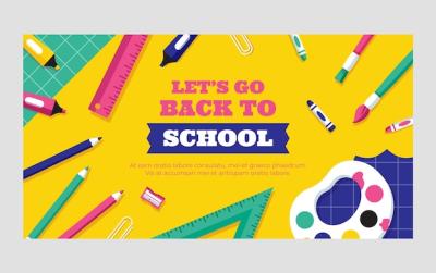 Flat Back to School Social Media Post Template – Free Download