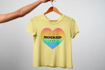 Pride Day T-Shirt Mockup for Free Download