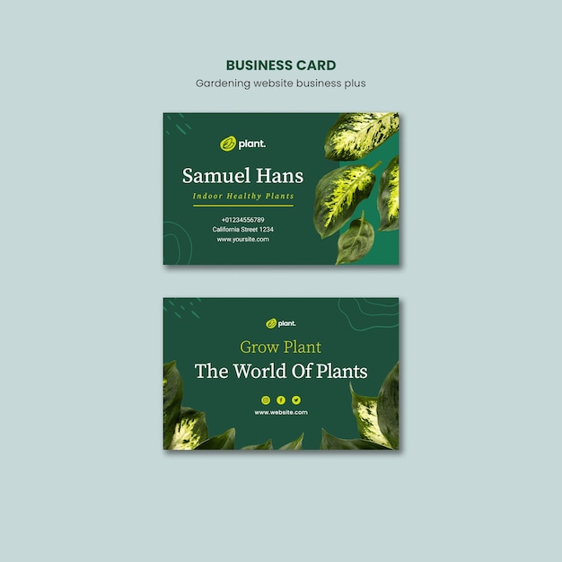 Gardening Business Card Template – Free Download