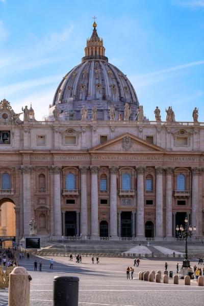 Saint Peter Basilica Against a Blue Sky – Vatican City | Free Stock Photo Download