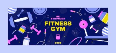 Hand Drawn Gym Template Design – Free Download