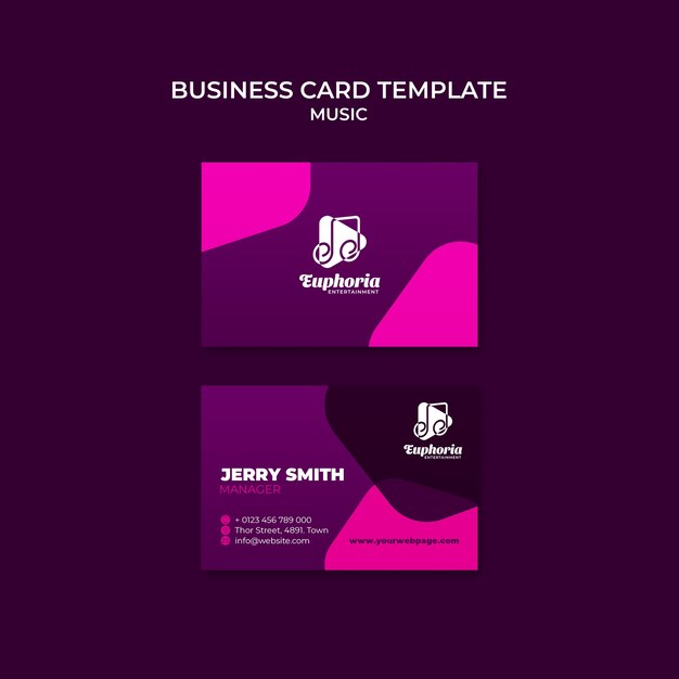 Music Performance Business Card Template – Download Free Stock Photo