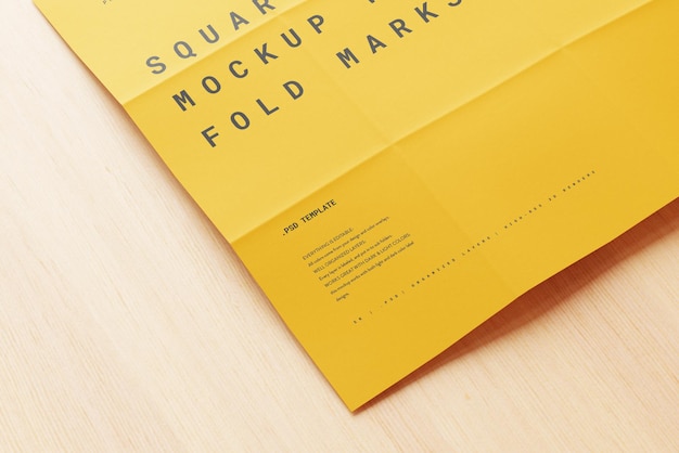 Square Paper Sheet Mockups for Flyer or Poster – Free Download