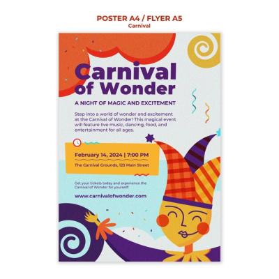 Carnival Celebration Poster Template – Free to Download