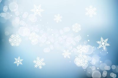 Winter Wallpaper with Blurred Snowflakes – Free Download