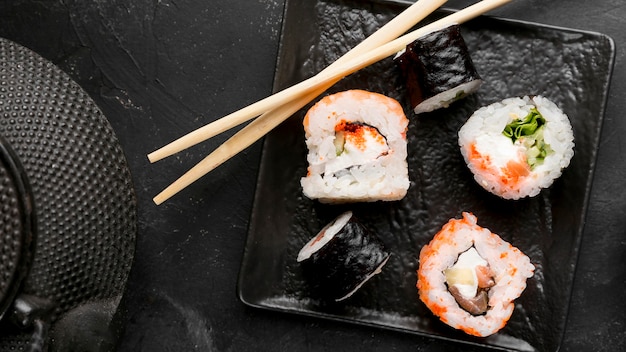 Fresh Sushi Rolls on a Plate – Download Free Stock Photo