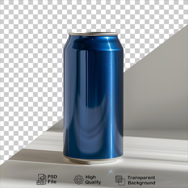 Blue Soda Can Mockup Isolated on Clear Background – Download Free Stock Photo