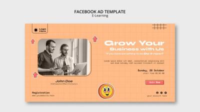 Flat Design E-Learning Template – Free Download