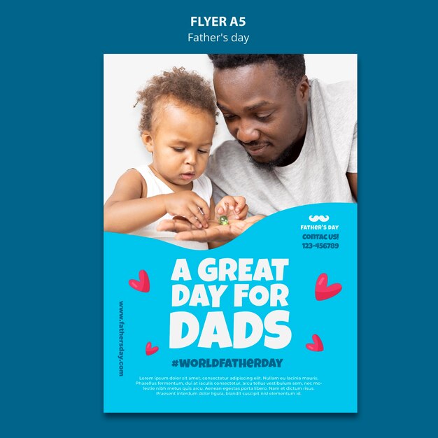 Father’s Day Poster Template Design for Easy Customization – Free Download