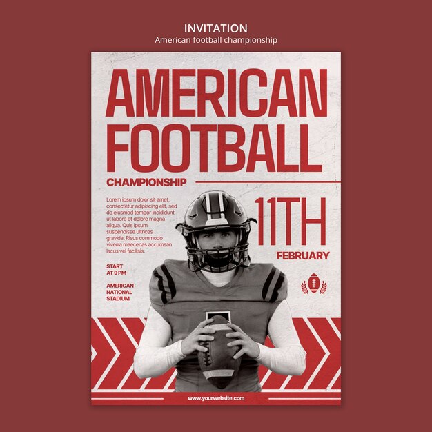 American Football Championship Template Design – Free Download